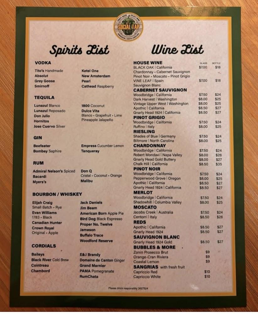 The Social Tap and Table Menu image 3